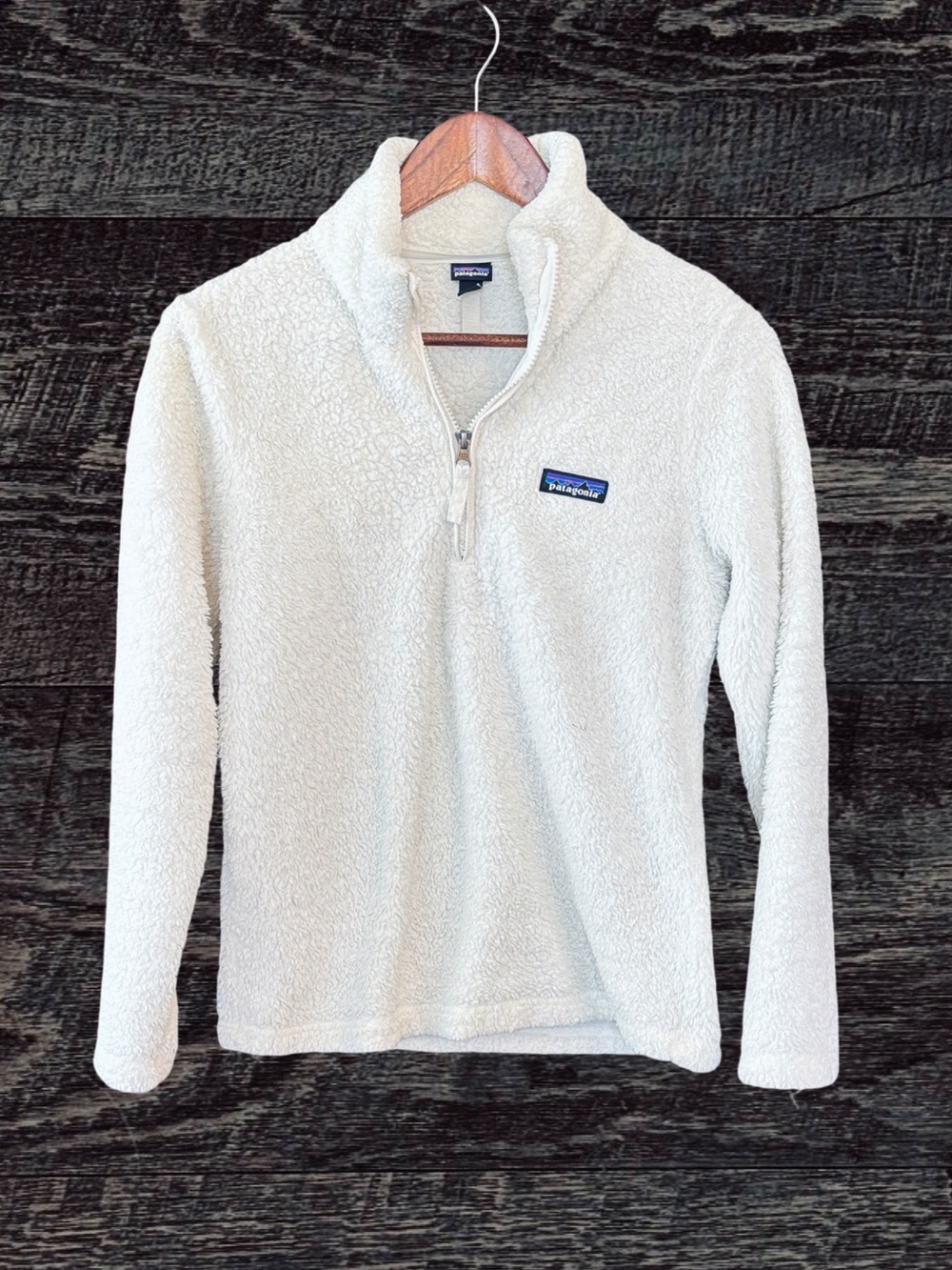 Patagonia Cream Sherpa Half-Zip Pullover